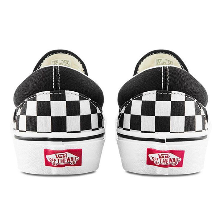 Vans Classic Slip-On Paint Drip Checkerboard Unisex Sneakers Black True-White VN0A5AO86UP