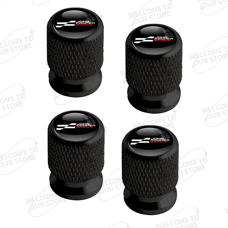 Aluminum For John Cooper Works JCW Logo Mini Cooper R59 R60 R61 F55 4pcs Car Decor Wheel Tire Valve Caps Stem Cover Accessories