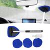 Portable Car Interior Window Cleaner with 3 Extra Rags for Convenient Use