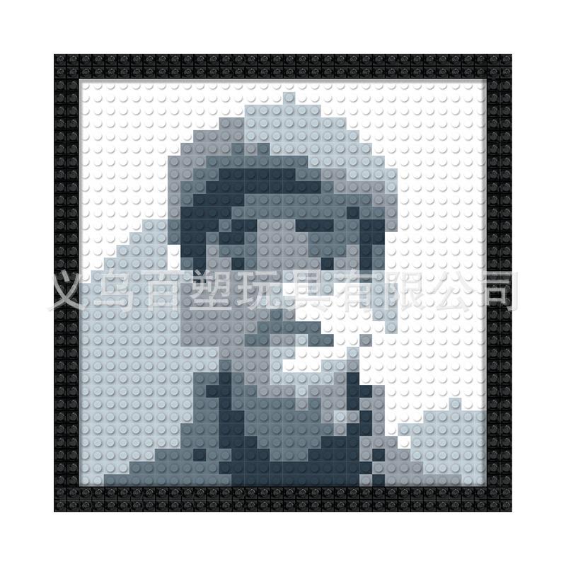32x32 Dot Brick Pixel Art DIY Decorative Block Painting 'Cool Guy'