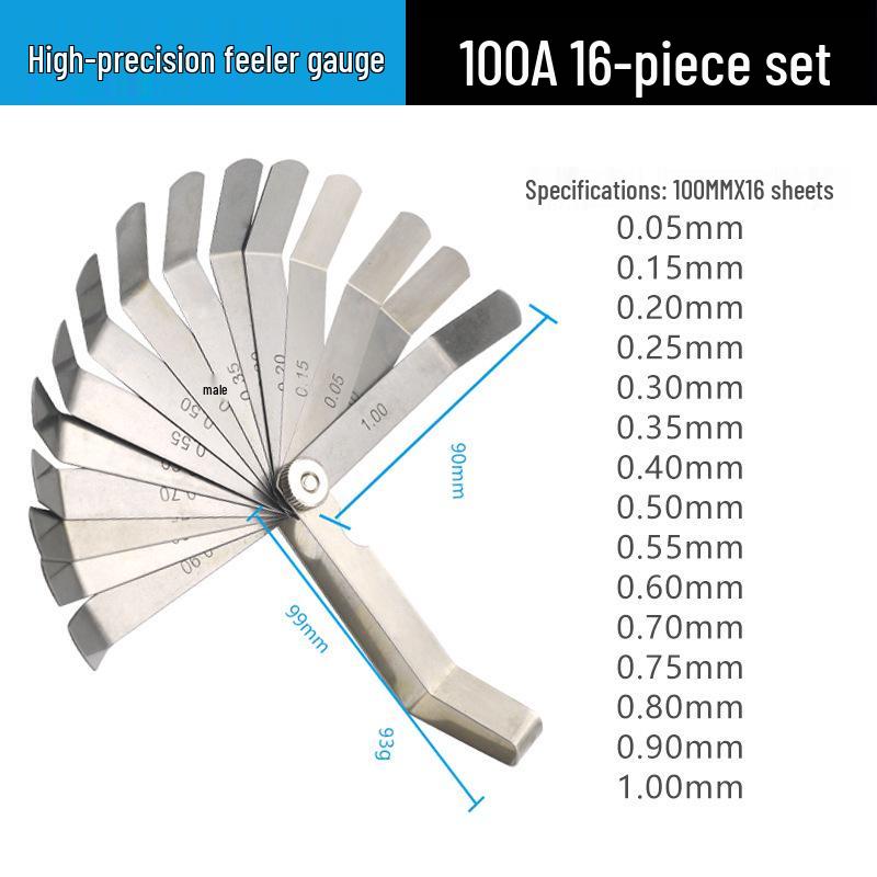 Stainless Steel High Precision Feeler Gauge for Valve Clearance Adjustment and Measurement