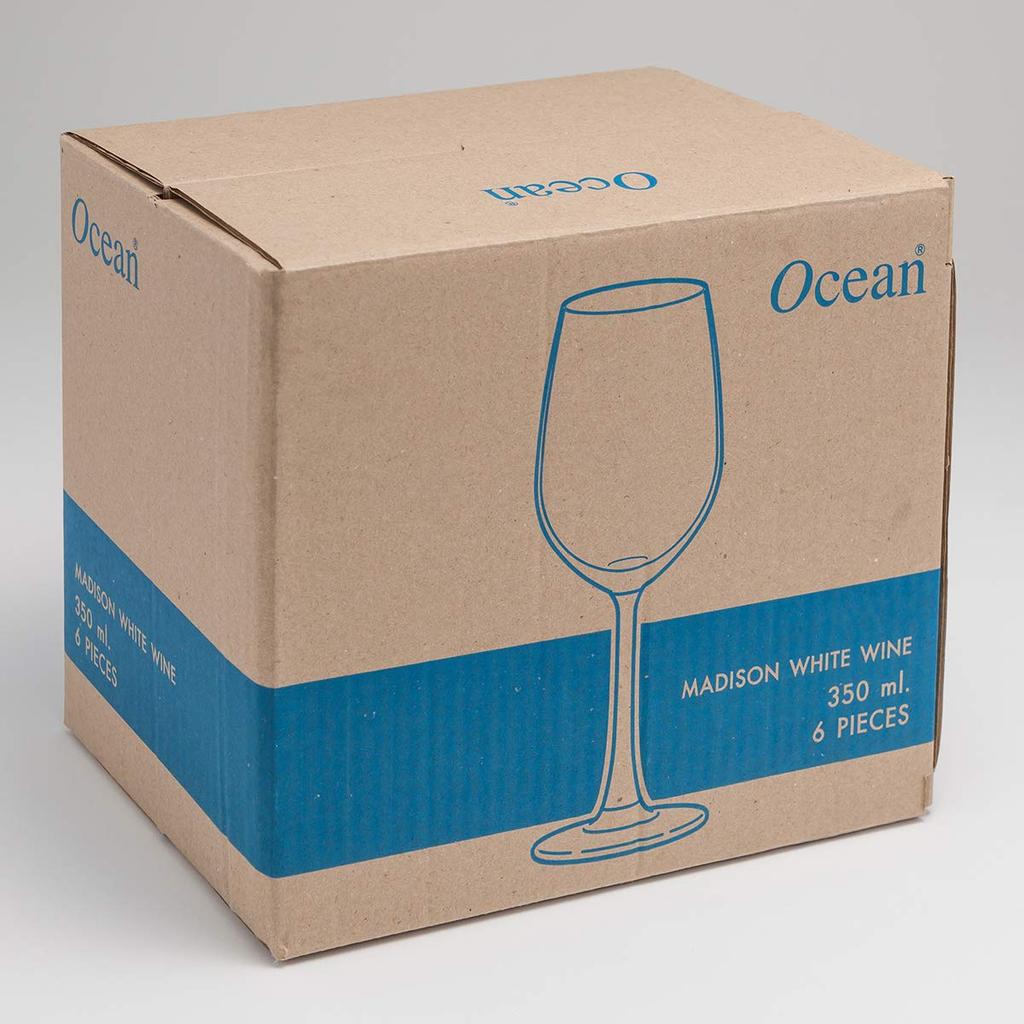 Ocean Wine Glasses, White Wine, 350ml, Madison, 1015W12, Set of 6