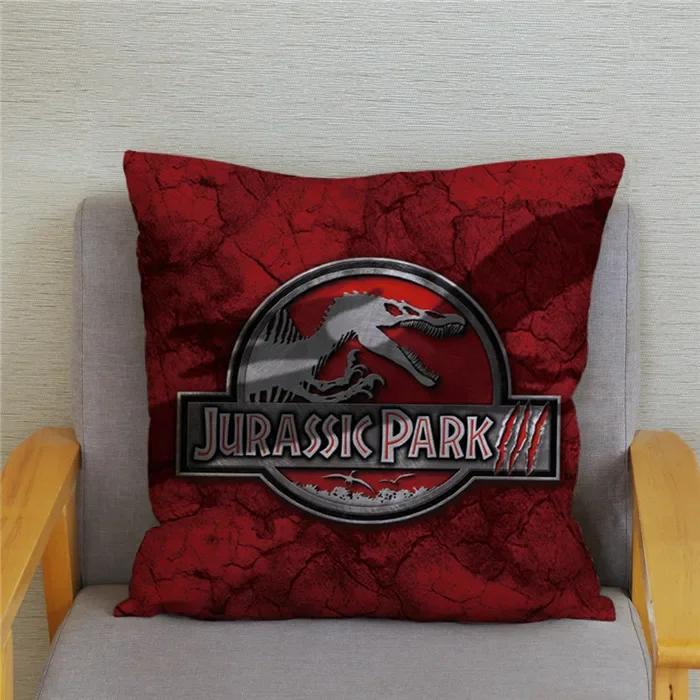 Jurassic Park Dinosaur Print Pillowcase Peach Skin Cushion Cover  Home Decor ,(9) 30x30cm