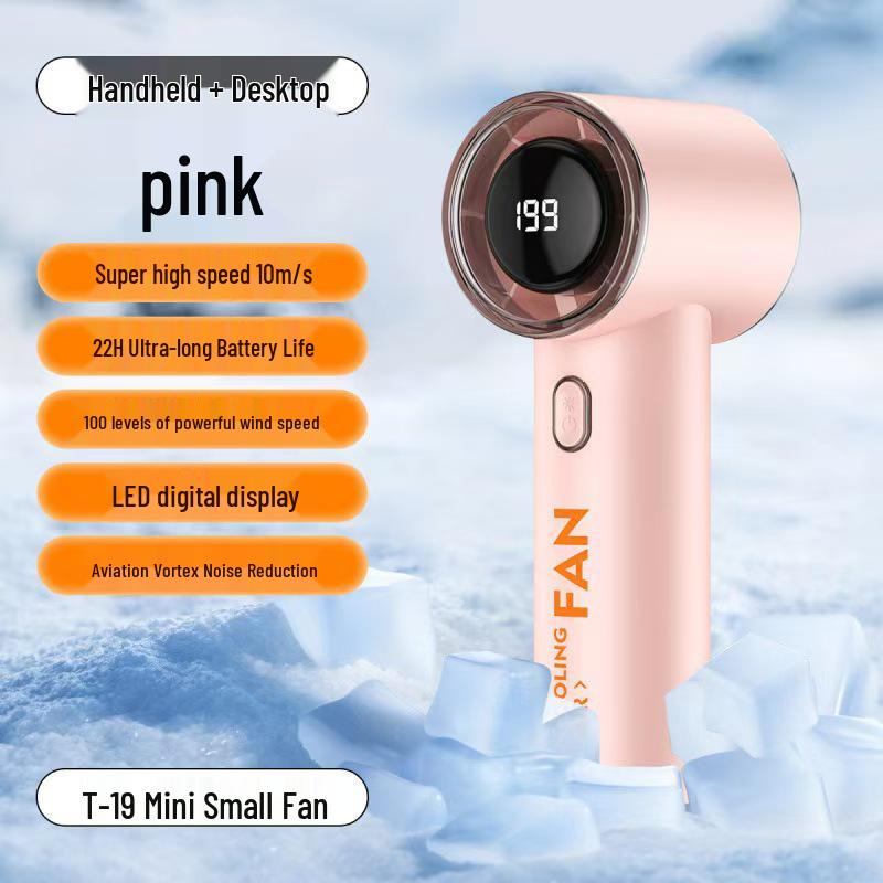 T20 USB High-Speed Brushless Handheld Fan - Portable Turbo Cooling for Outdoor Use