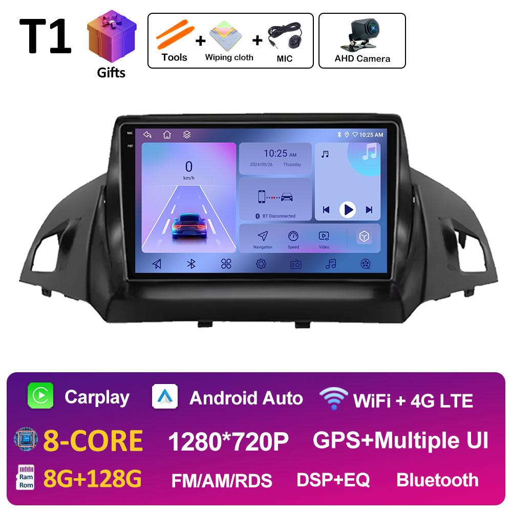 Smart System GPS Navigation For Ford C-MAX Kuga 2 Escape 3 2012 2013 2014 2015 - 2019 Wireless Carplay QLED IPS Screen Head Unit
