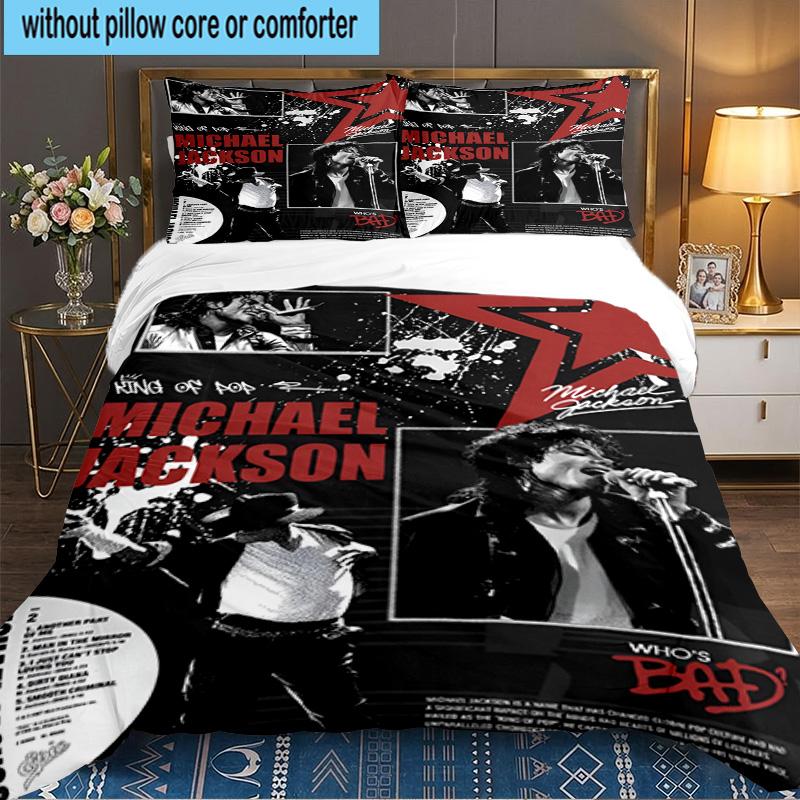 Jackson's Thriller 3PCS Bedding set,Ideal for 1pc Duvet Cover And 2pcs Pillowcases Perfect for Fan gift,Ideal for Bedroom, Dormitory