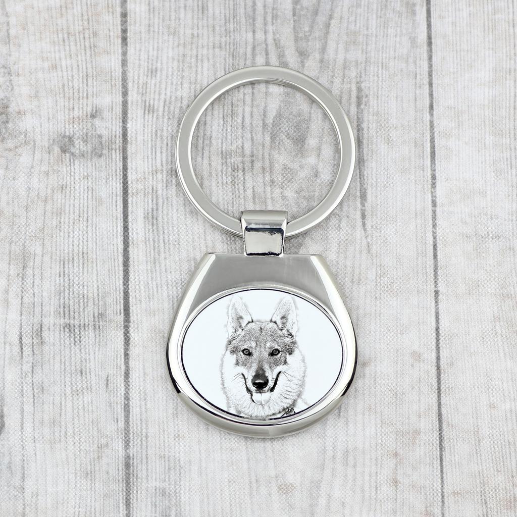 Tschechoslowakischer Wolfshund, Tschechoslowakischer Vlcak - Schlüsselanhänger mit Hund, Schlüsselanhänger mit Aufdruck, personalisierter Anhänger der Marke Art-Dog