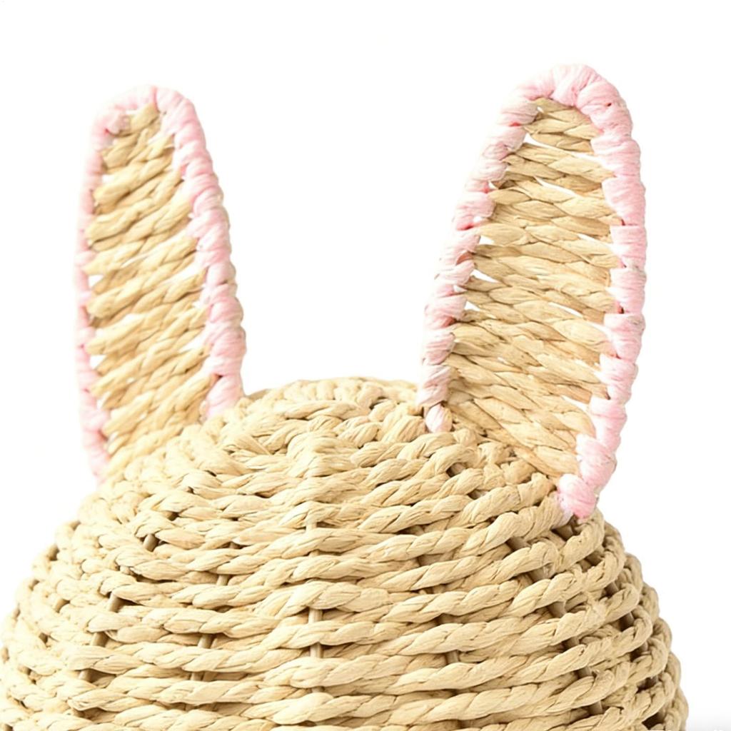 Koszyk Wielkanocny Króliczek Ręcznie Pleciony Pojemnik na Przekąski Ręcznie Pleciony Koszyk na Owoce Dla Właścicieli Domów Planerów Imprez Stół Jadalny Weranda