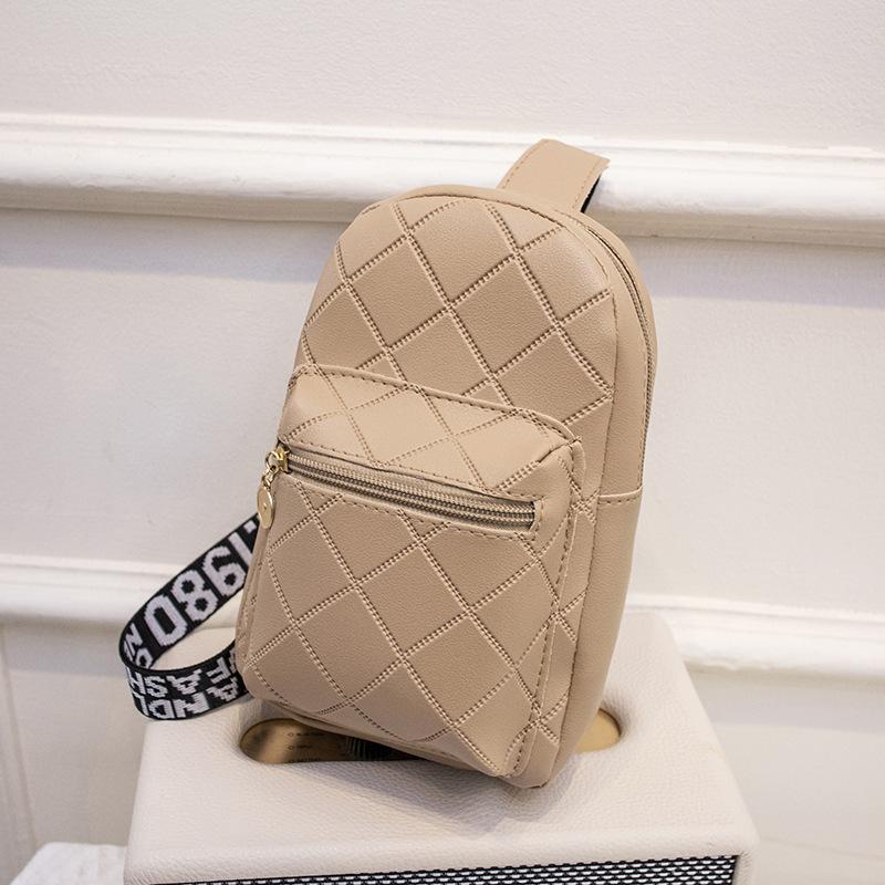 Women's Crossbody Bag Rhombus Embroidered Breast Bag Versatile Niche Women's Bag