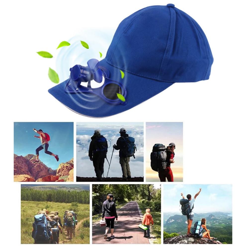 Casquette Ventilateur Solaire Coton Unisexe Chapeau d'Extérieur