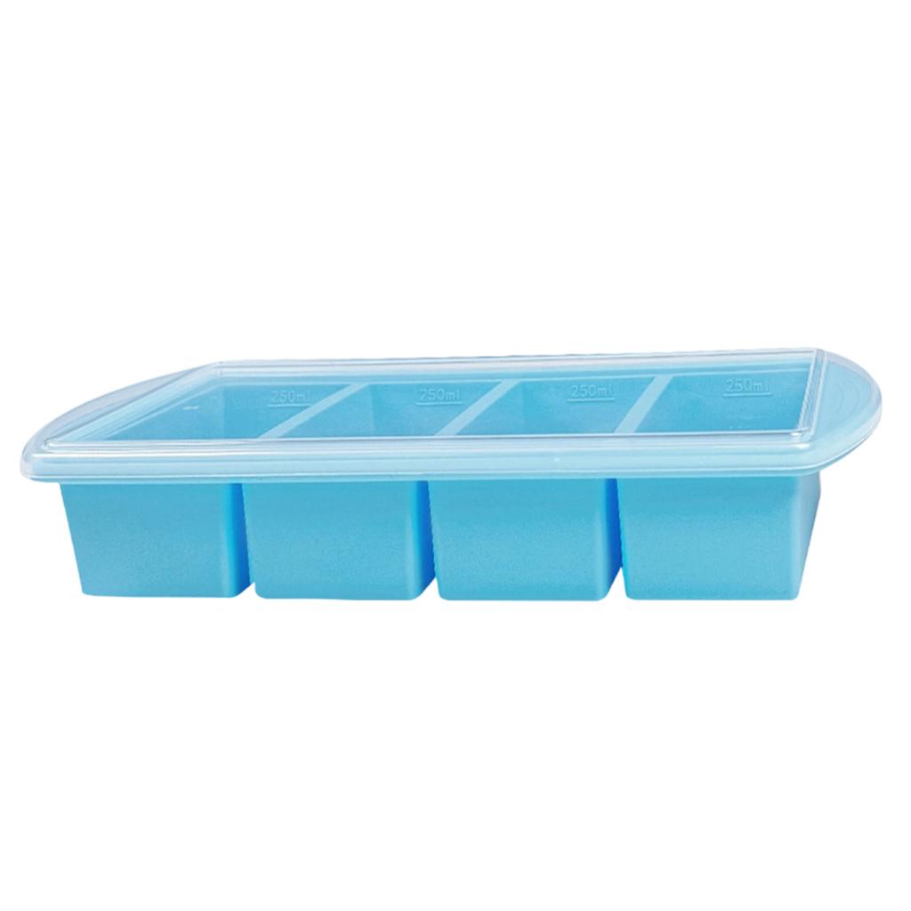 Covered Silicone Ices Cubes Tray For Freezing Storage Box Ices Block Mold