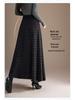 2025 Winter Women's High Waist Knit Pleated Wool Midi Skirt