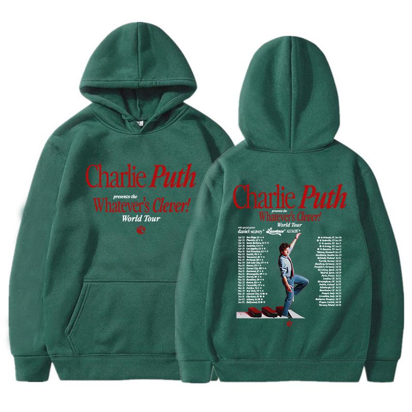 

Charlie Puth Whatever s Clever! World Tour 2026 Hoodies Long Sleeve Male Hooded Sweatshirt Casual Design Graphic Pullovers XXXL
