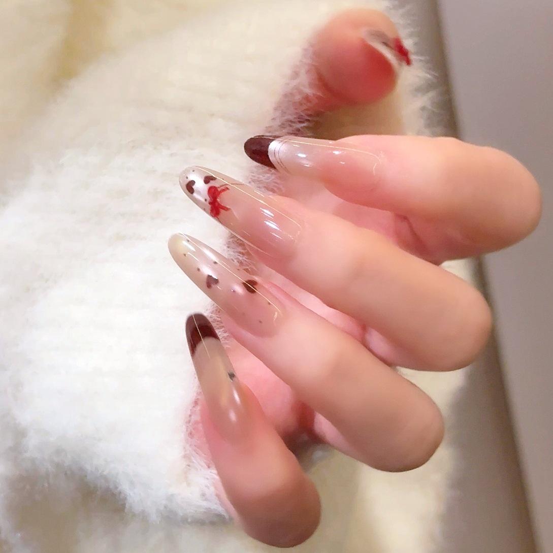 Douyin Trendy Wearable Nails: High-End Luxury Whitening Removable Manicure Tips Bagged XS