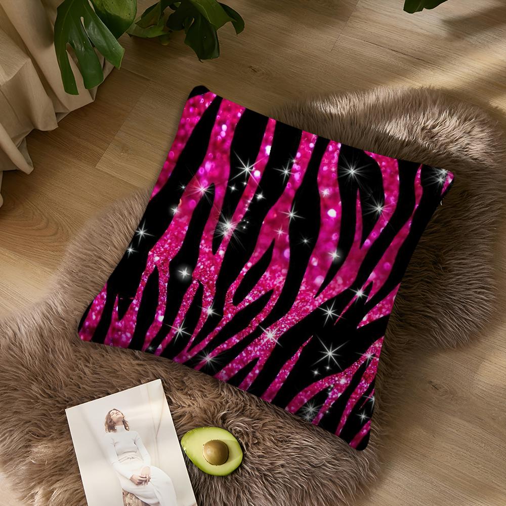 Fashion Zebra Stripes Pink Cool Pillow Case Living Room Accent Couch Back Support Square Lounge Restful Nap Companion ?