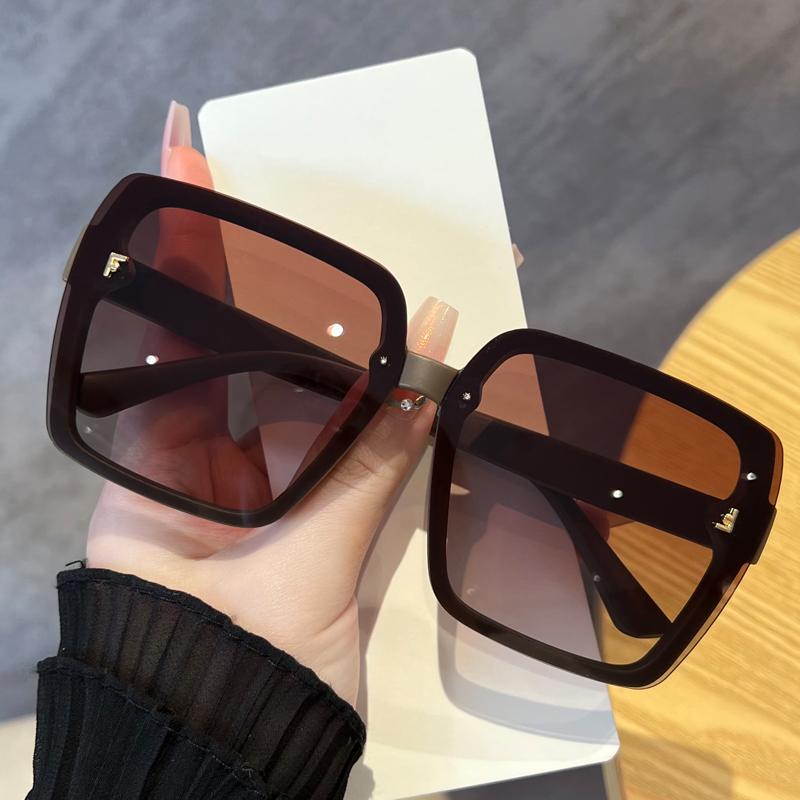 6pcs Retro Square Sunglasses Women Fashion Gradient Shades UV400 Men Punk Brand Sun Glasses Outdoor Cycling Shades