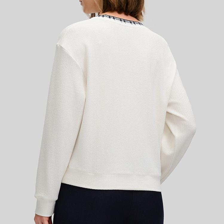 Fila Casual Fashion Long Sleeve Versatile T-Shirt Women Tops White F11W514203FWT