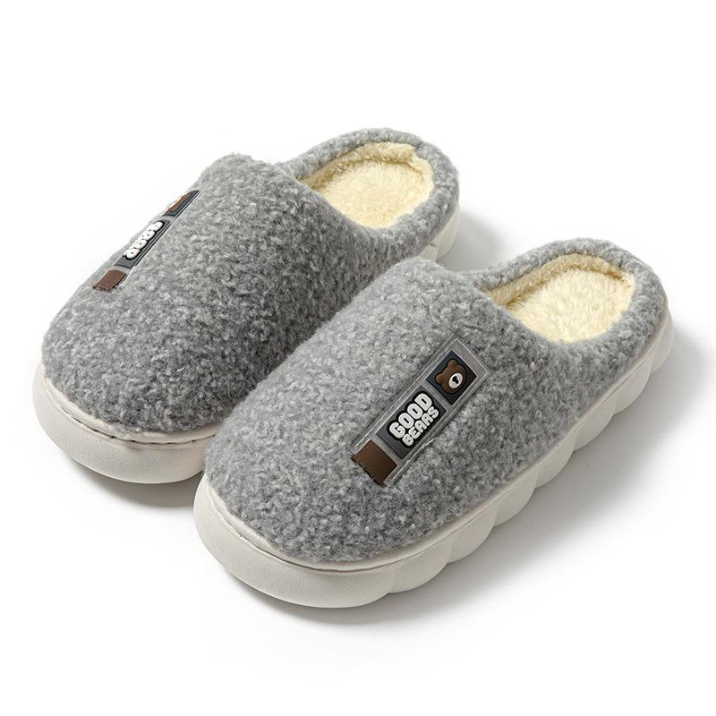 Cotton Slippers Autumn and Winter Indoor Home Hotel Thick-soled Plush Warm and Comfortable Shoes