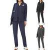 Ladies' Loose And Comfortable V,neck Long Sleeved Workwear With Multiple Pockets Suit Set