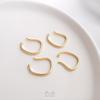 14K Gold Plated Colorfast Painless Handmade DIY Dangle Hoop Earrings with Openable Ear Hooks