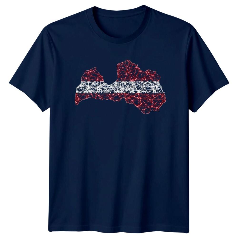 Latvia Map Flag Geography Unisexs TShirt Ladies Tee Graphic Unisex Top