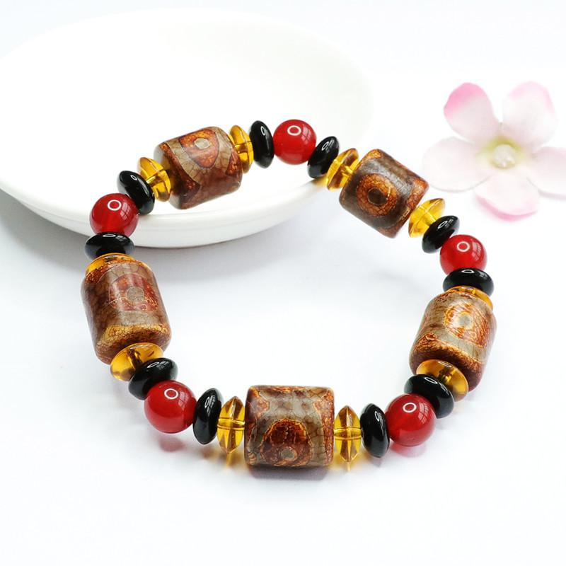 2026 Ximang Red Agate Bracelet Tibet Beads as Right Rain Barrel Shaped Bead Factory Live Delivery S2042017