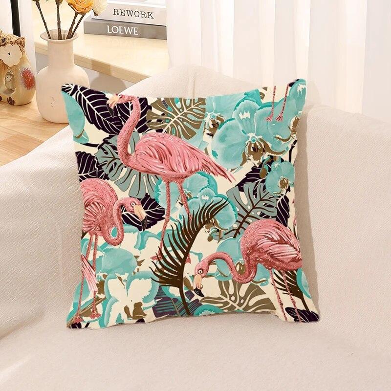 Rosa Flamingo Kissenbezug Kissen für Sofa Quadratisch Auto Suite Zimmer Dekoration