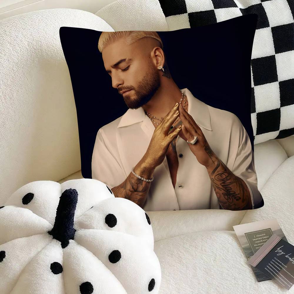 Klassische Singer MMaluma Musik Kissenbezug Mode Quadratischer Kissenbezug Schlafzimmer Sofa Raum Ins Dekoration Freizeit