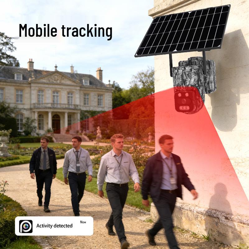 AOV Outdoor Solar Camera: 24/7 Recording, Waterproof, Wireless Monitoring.