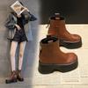Thick-soled Martin Boots for Women In the Autumn and Winter of 2025, the New Super High Heel Height Increase of 11 Cm, Solid Color Fashion Boots Ar