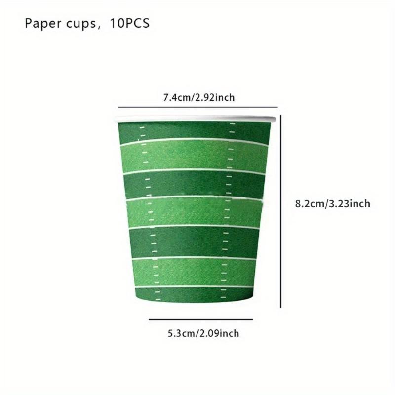 10Guests Rugby Disposable Tableware Super Bowl Party Paper Plates Napkins Cups Sports Rugby Happy Birthday Party Decor