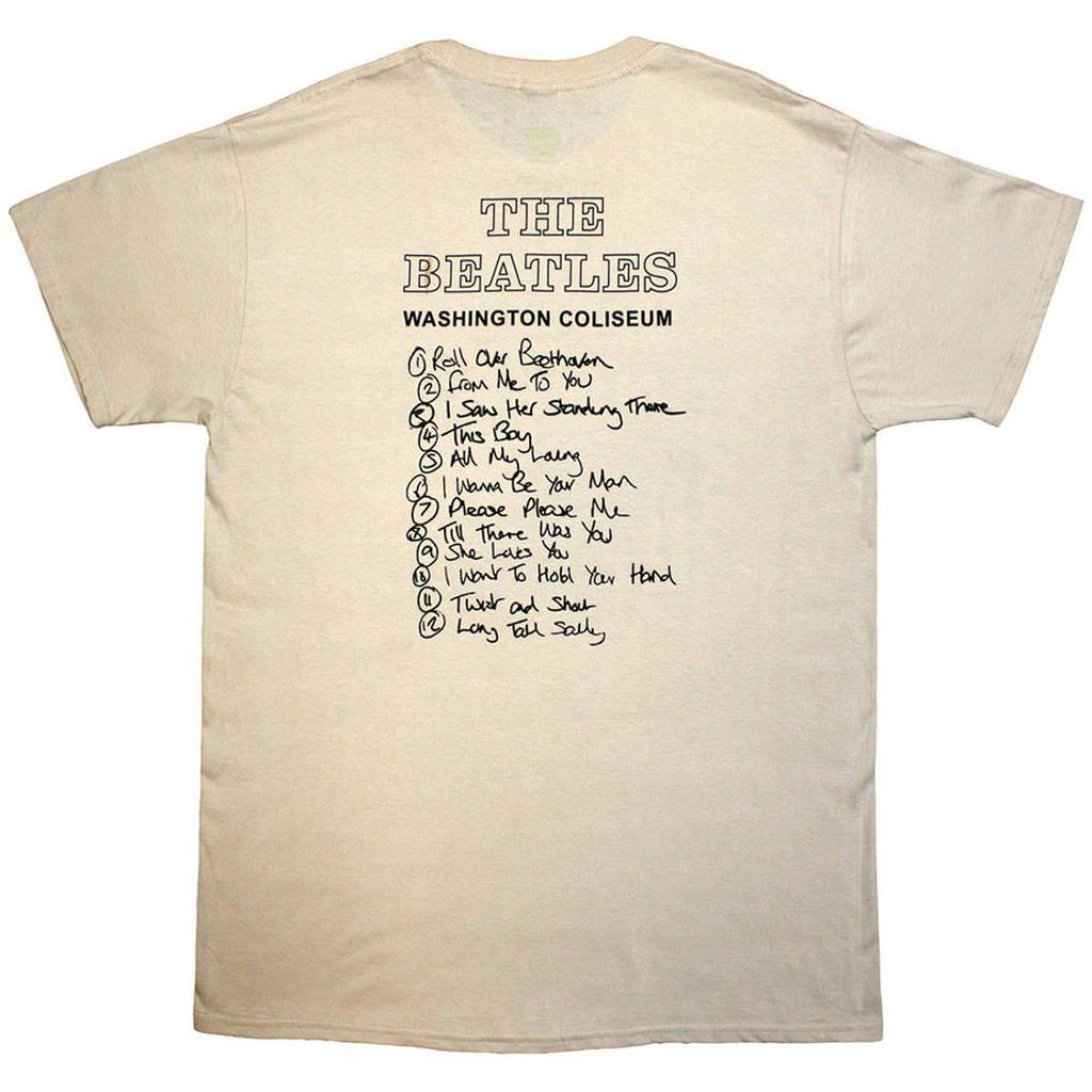 The Beatles Unisex Adult Washington Coliseum 64 Promo & Setlist T-Shirt