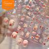 Tomoni Shell Light Cherry Rabbit Nail Stickers - Cute European & American Style Decorative Stickers