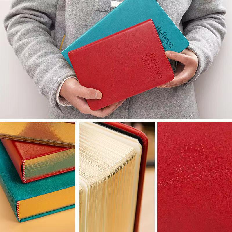 Bloc de schițe din piele europeană: Jurnal în stil retro cu pagini groase și design ștanțat