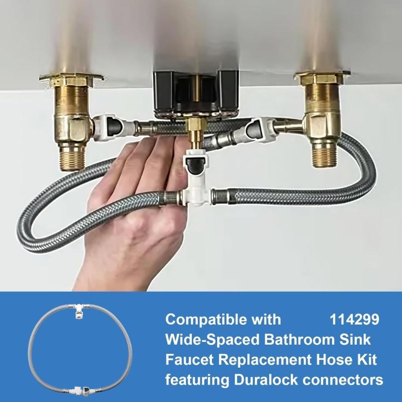 Bathroom Sink Faucet Replacement Hose with Connections 114299 Supply Hose kits for Bathroom Sink Upgrades Enduring
