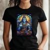 T-Shirt Women Shiva Stained Glass Motif Cotton Size XS To 3XLWill Be Opened In a New Window or Tab
