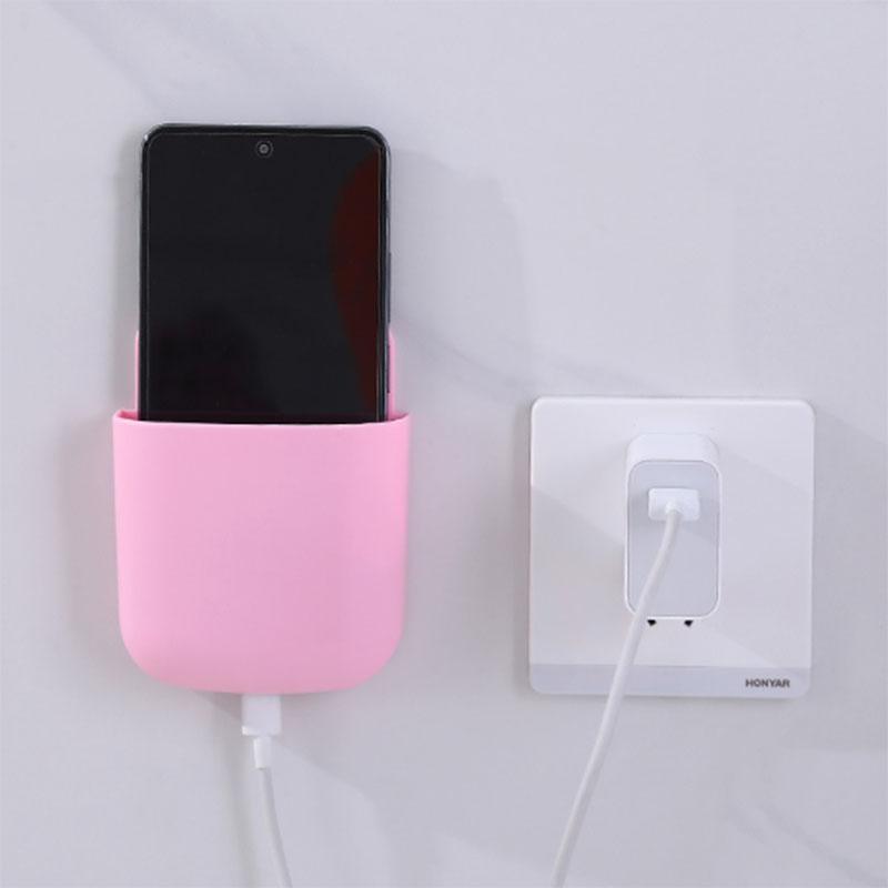 

Household Use for Mobile Phone Remote Control Plug Storage Rack Bathroom Wall Mounted Toothbrush Storage Box Wholesale белый