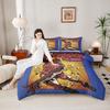 Timeless Air Jordan Comic Poster Blue King Size Duvet Cover, Comfy Bedding Set for Family Use, Wrinkle-Free Duvet Cover for Daily Use