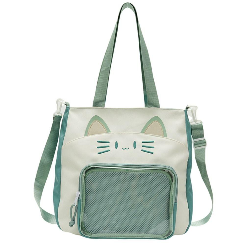 Idol Merchandise Storage Transparent Pocket Zipper Bag Fashion Backpacks Kawaii Cat Itabag  Outdoor