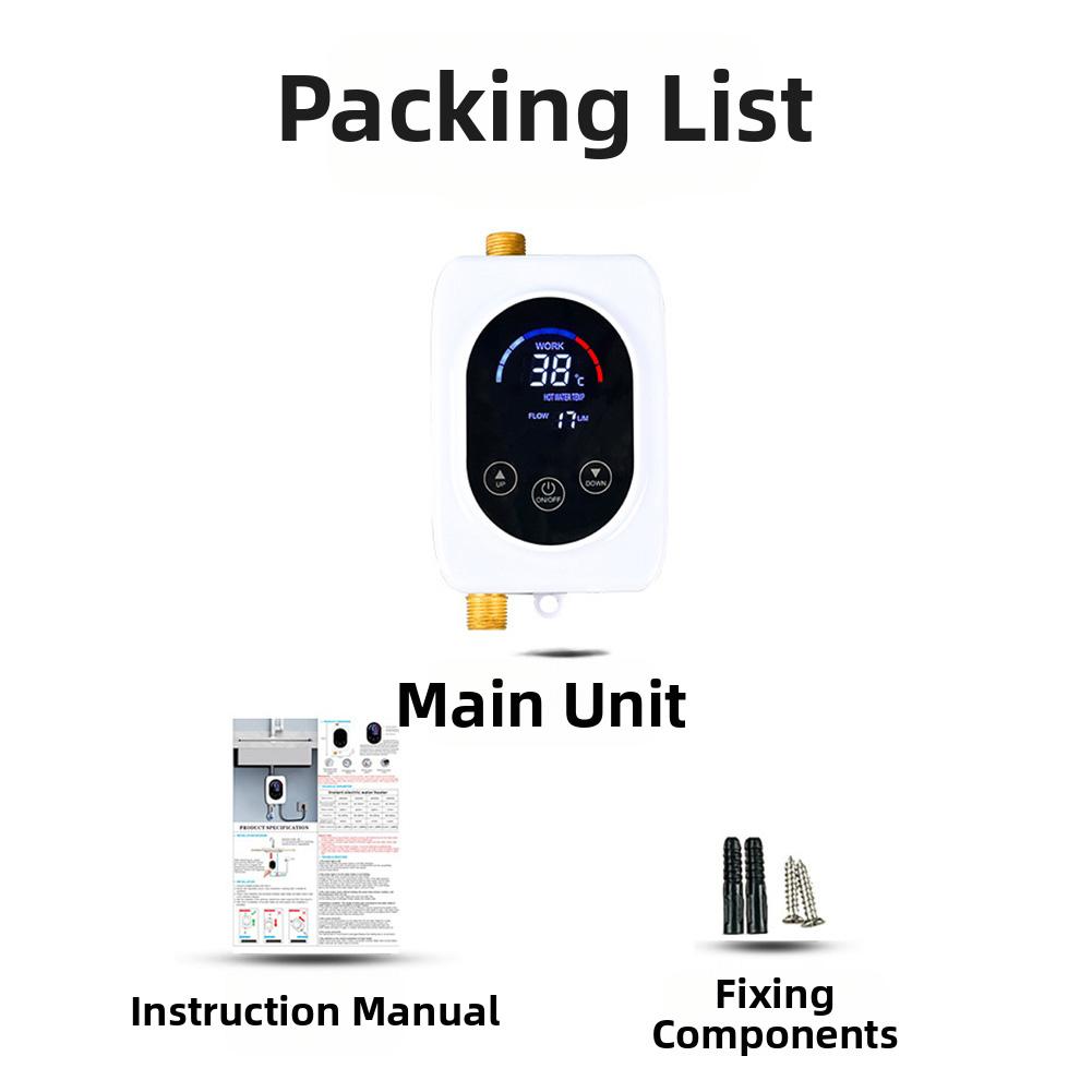 Quick Heating Heater Energy-Saving Water Heater 3800W Power Efficiency Immediate Hot Water Overheating Protection