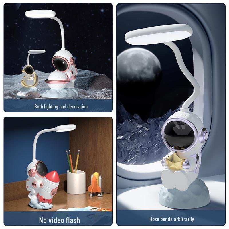Astronaut Moon Desk Lamp & USB Power Bank - 3C Certified Night Light, Kids' Gift, Living Room Decor