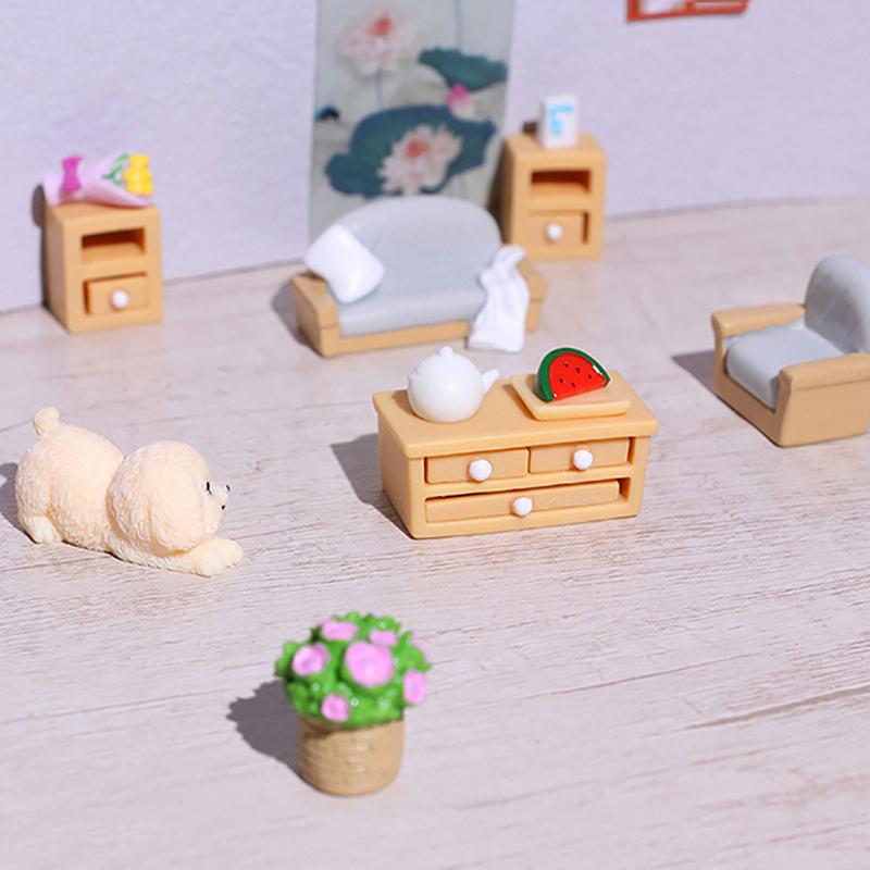 Dolls House Miniature Furniture Sofa Chair Desk Chair Diy Dollhouse Decoration