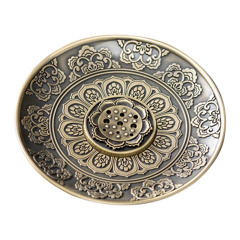 1Set Lotus Fragrance Insertion Meditation Zinc Alloy Home Furnishing Incense Burner Plate Fragrance Fragrance Tray Yoga