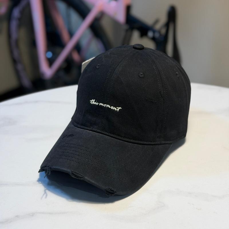 Spring And Summer Small Face Big Head Circumference Letter Cap Embroidered Baseball Cap Couple Washed Purple Hat One size fits all