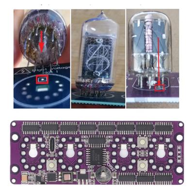Nixie Tube Clock Circuit Board, Nixie Tube Clock Control Board, Multiple Backlit Colors, Nixie Tube Clock Module with 12 24 Hour Formats