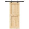 VidaXL Sliding Door and Hardware Kit 85x210 Cm Solid Pine 3332726