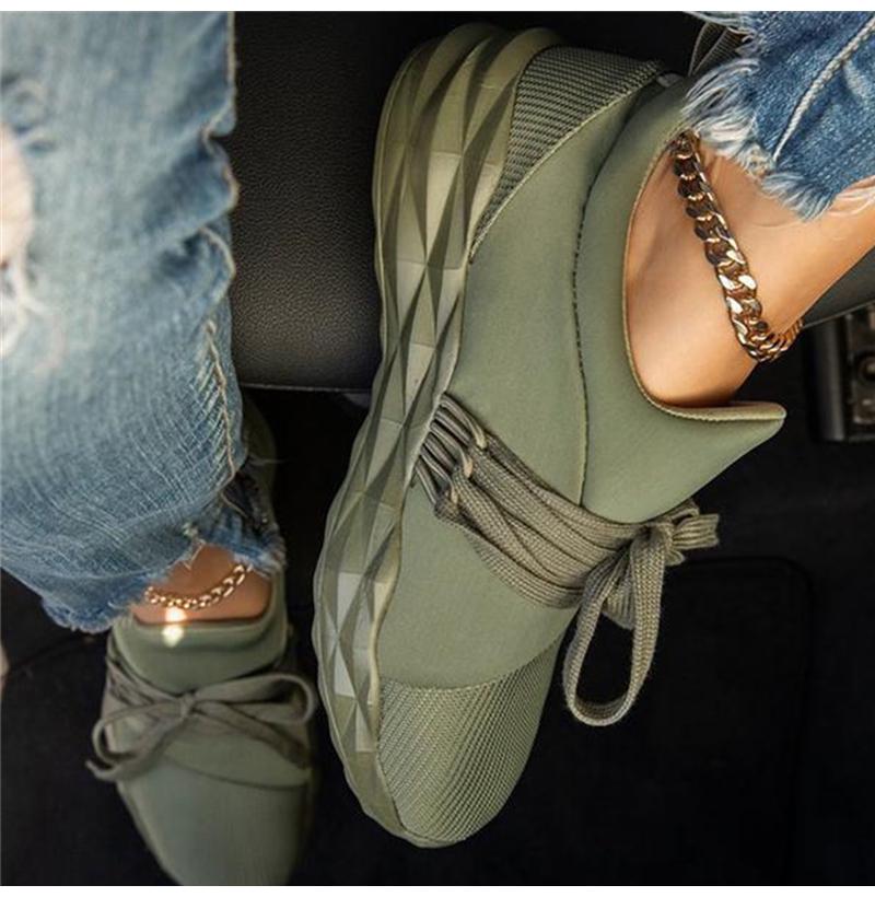 

Осенние кроссовки, женские повседневные дышащие спортивные туфли, лоферы на шнуровке, женские белые кроссовки, уличные прогулочные кроссовки, новые 38 зелёный