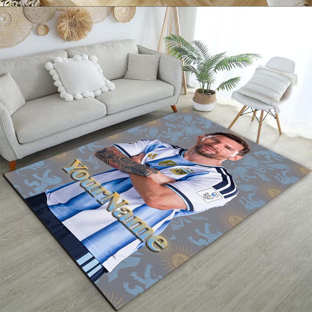 Messi 27 Customizable Name Carpet Perfect for Balcony Entryway Kitchen Dormitory Antislip Carpet Decorate Offices Best for Christmas
