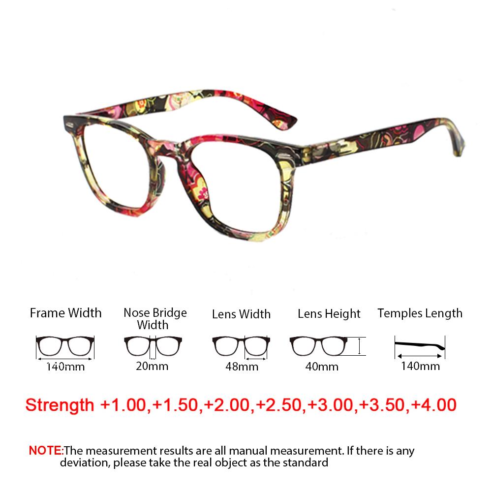 TUREZING Reading Glasses Women Fashion Flower Pattern HD Lenses Spring Hinges Prescription Glasses 1 0 2 0 3 0
