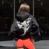 Damen Kapuzenjacke mit Rückendruck, Europäischer & Amerikanischer Stil, Grenzüberschreitend: Herbstmode, Lockere Passform, Süß & Würzig